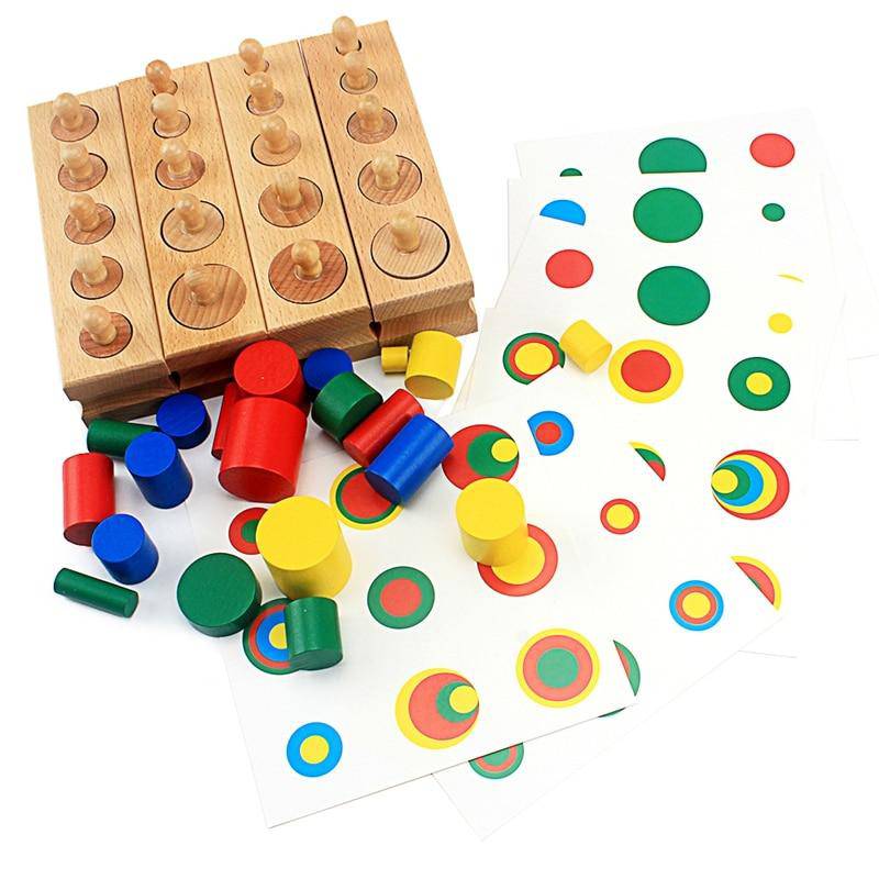 Colorful Cylinder Blocks with Cards