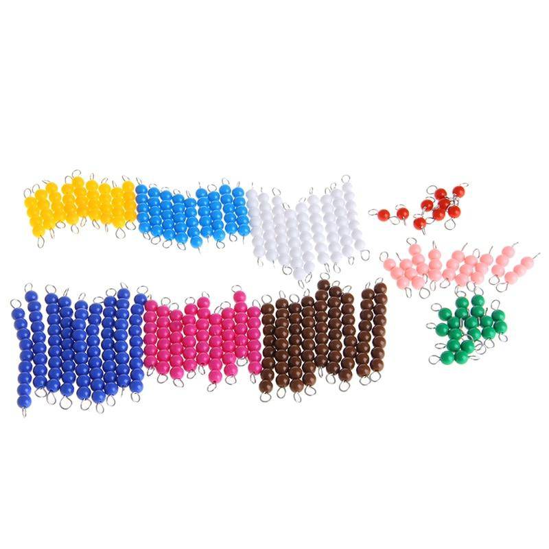Wooden Box With Mathematics Material 1-9 Beads Bar