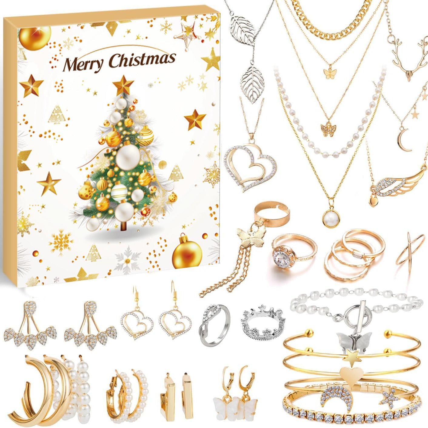 ✨24 Days Women's Jewelry Advent Calendar 2024 Christmas🎄