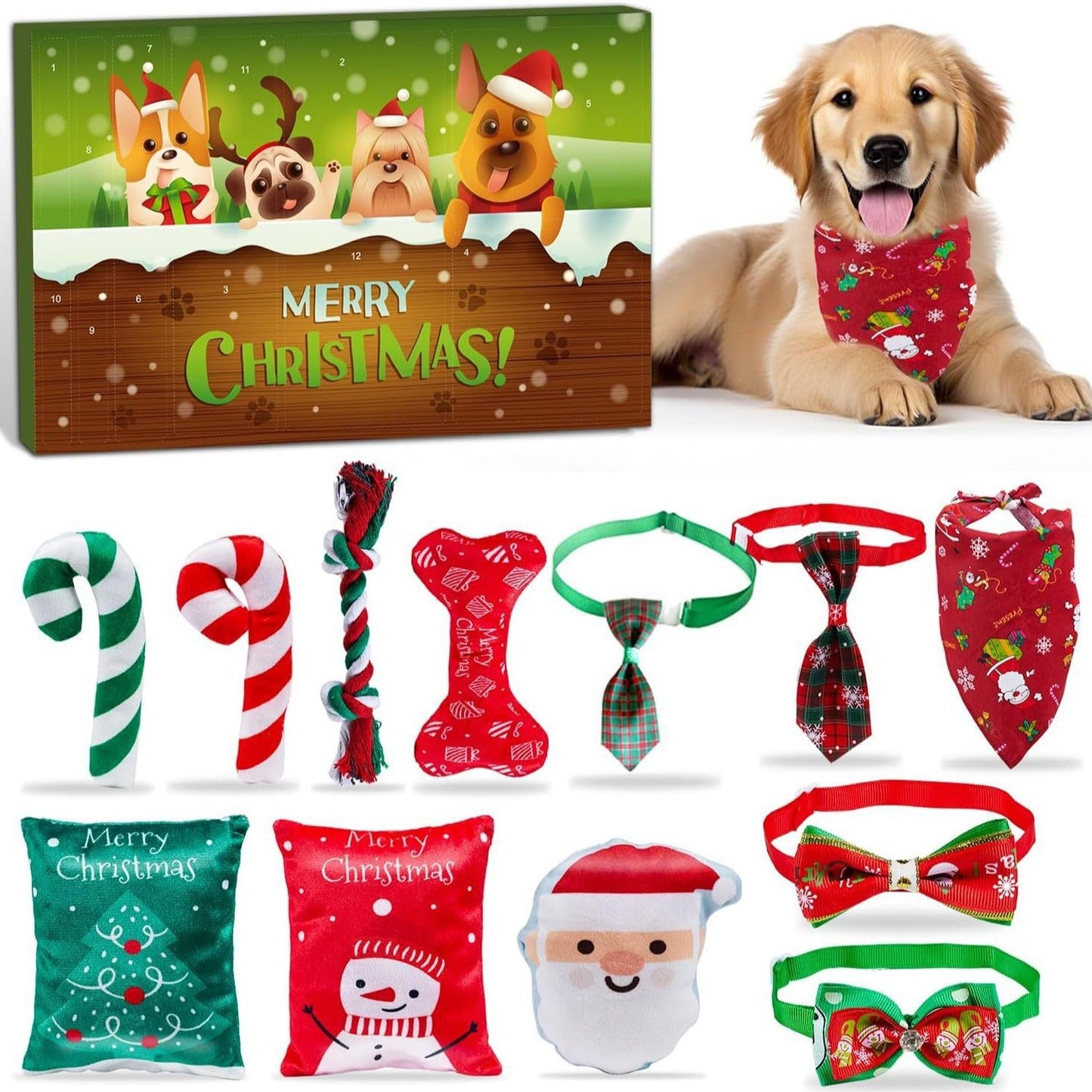 🎄Last 48 hours 50% OFF🎁2024 Christmas Countdown Cat&Dog Toys Advent Calendar🐾🥳