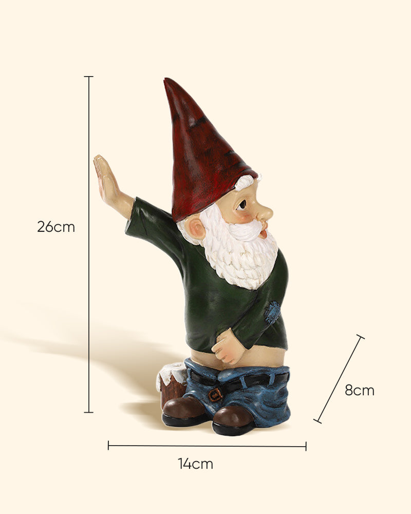 Funny peeing gnome Gnome Garden Statue