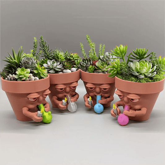 (❤️✨Last Day Promotion - 70%OFF) - Pot Smoking Pot planter for succulents or houseplants ripping a bong