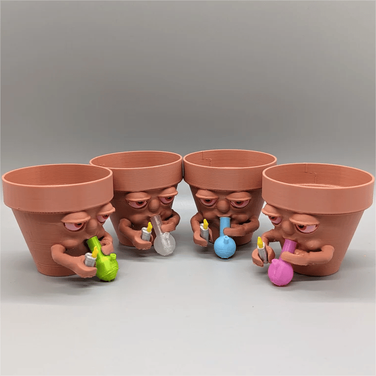 (❤️✨Last Day Promotion - 70%OFF) - Pot Smoking Pot planter for succulents or houseplants ripping a bong
