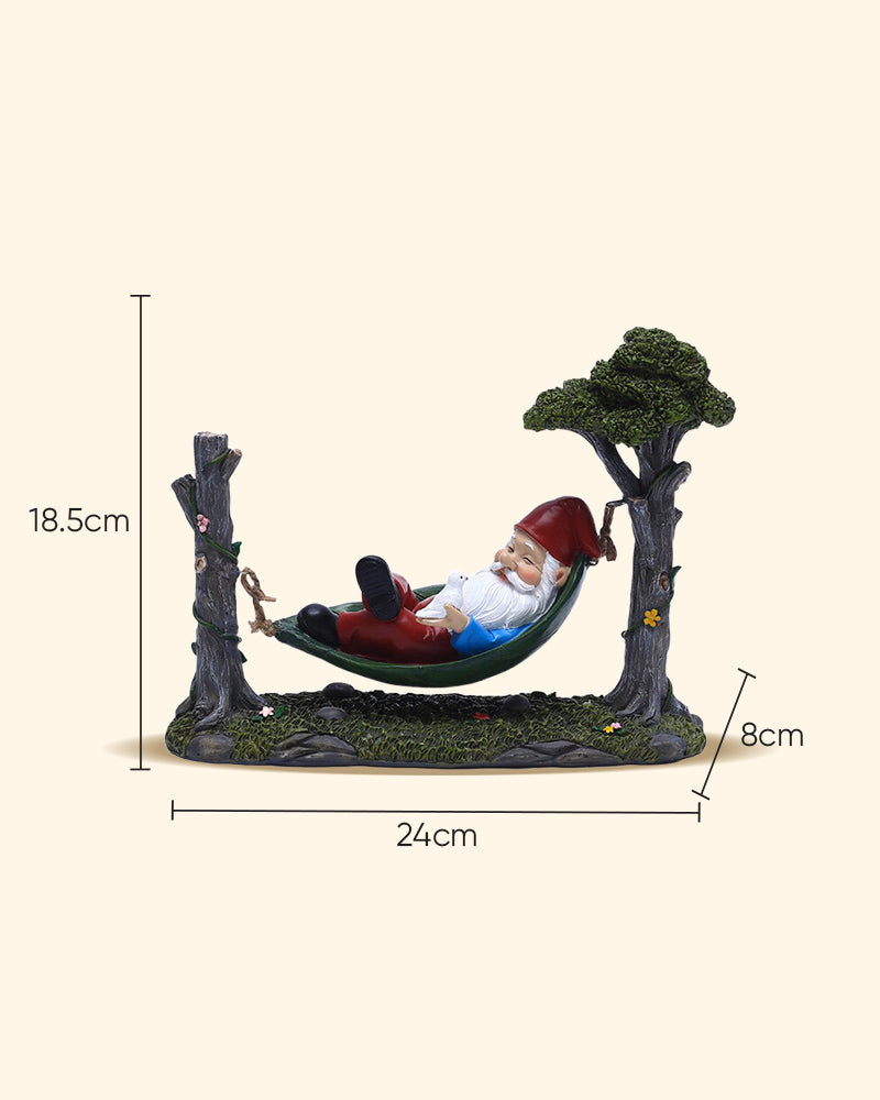 Garden Gnome Hammock Figurines