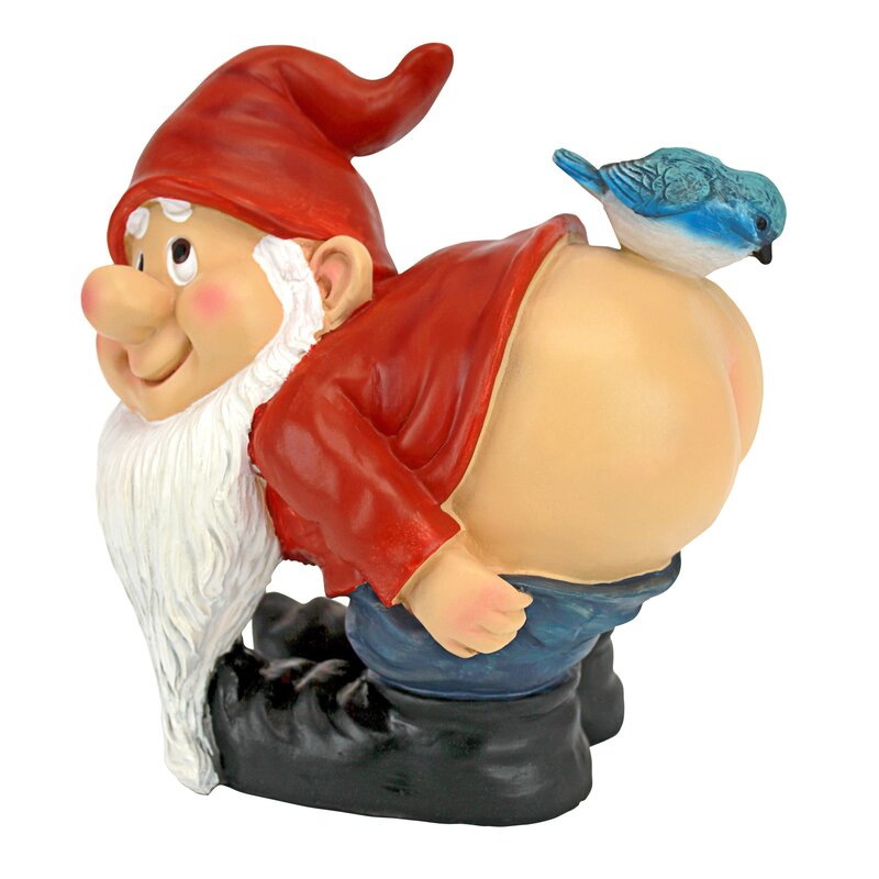 Loonie Moonie Bare Buttocks Garden Gnome Statue