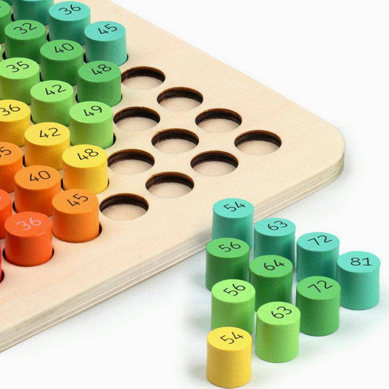 9x9 Wooden Multiplication Table Board