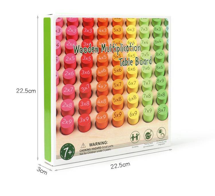 9x9 Wooden Multiplication Table Board