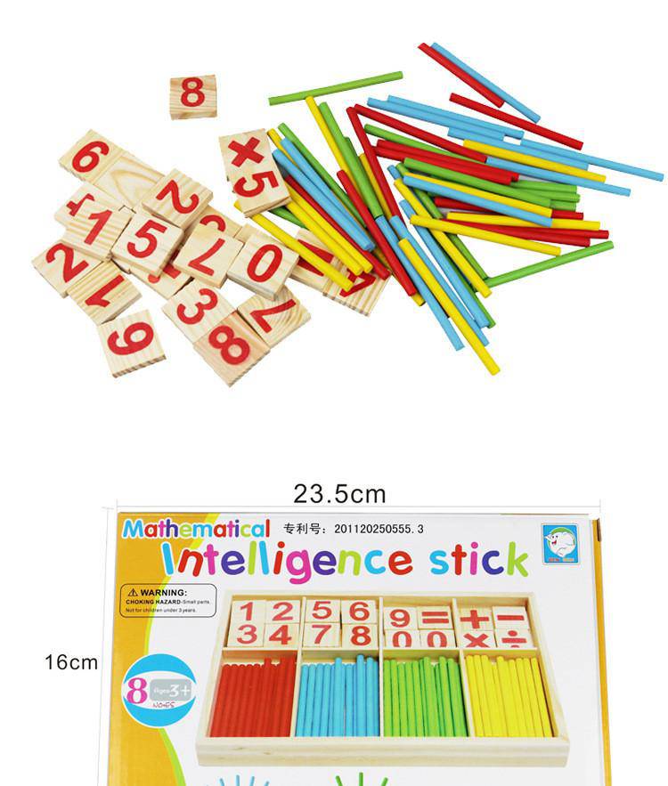 Early Learning Wooden Montessori Counting Sticks Toy