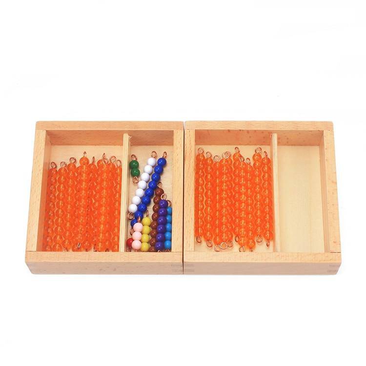 Montessori Material for Single, Teens and Tens Seguin Board with Beads Bars