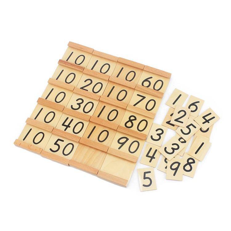 Montessori Material for Single, Teens and Tens Seguin Board with Beads Bars