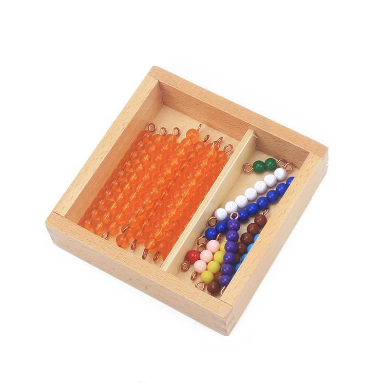 Montessori Material for Single, Teens and Tens Seguin Board with Beads Bars