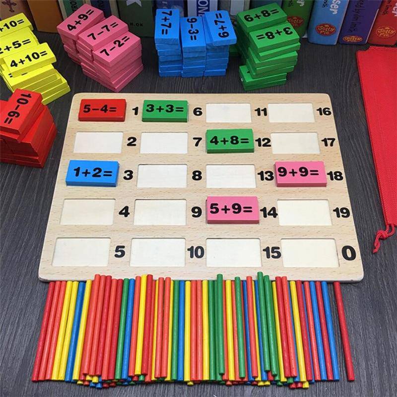 Wooden Domino Arithmetic Educational Toy