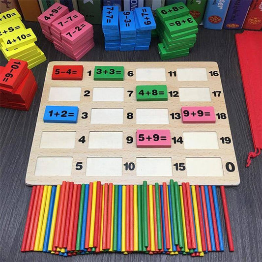 Wooden Domino Arithmetic Educational Toy