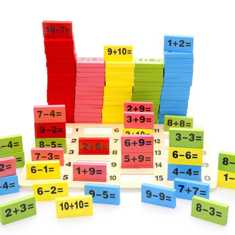 Wooden Domino Arithmetic Educational Toy