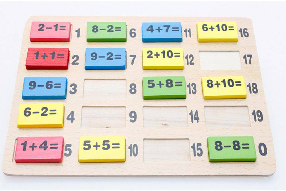 Wooden Domino Arithmetic Educational Toy