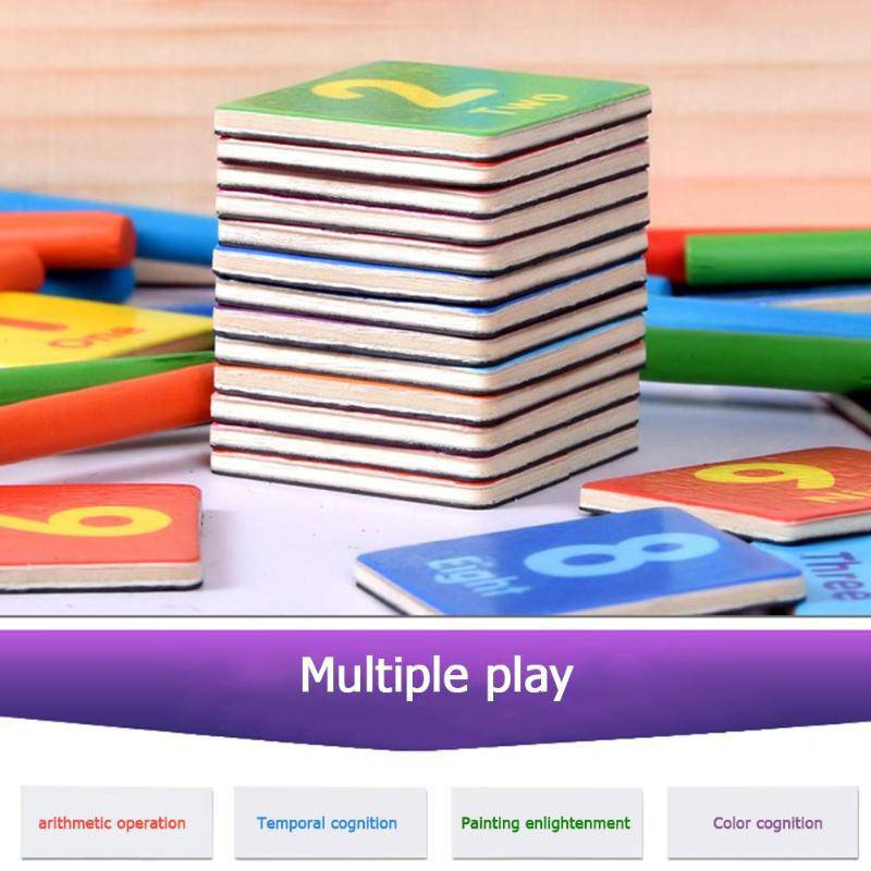 Wooden Magnetic Puzzle Figure Match Math Toy