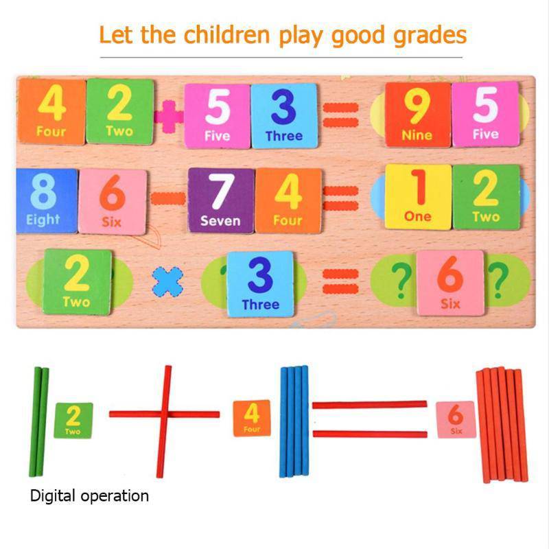 Wooden Magnetic Puzzle Figure Match Math Toy