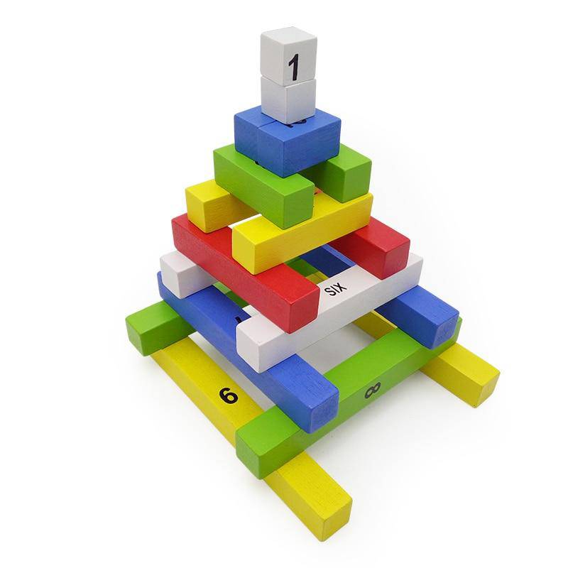 WOODEN Montessori DOMINO AND BLOCKS ADDITION EDUCATIONAL TOY