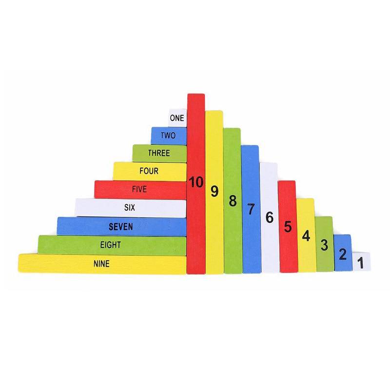 WOODEN Montessori DOMINO AND BLOCKS ADDITION EDUCATIONAL TOY