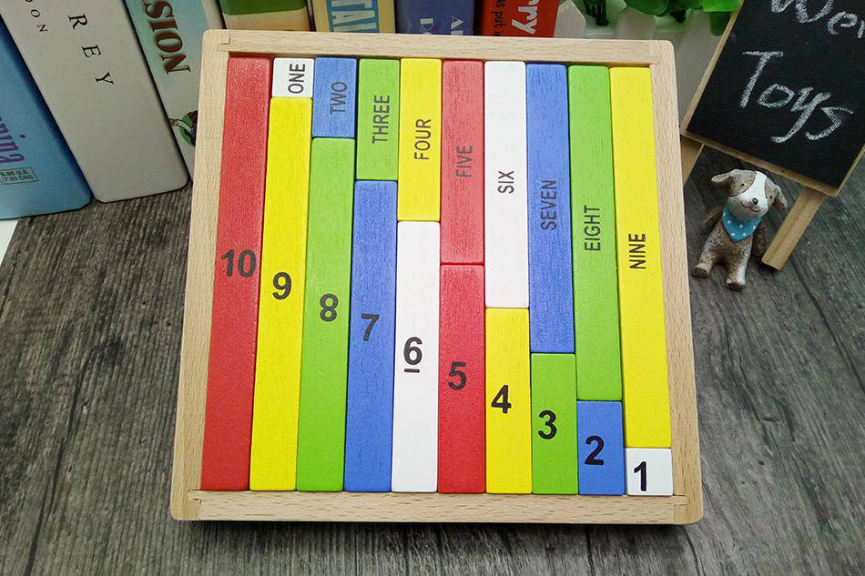 WOODEN Montessori DOMINO AND BLOCKS ADDITION EDUCATIONAL TOY