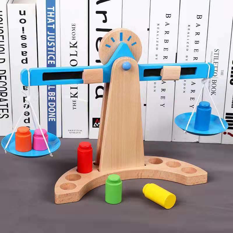 Wooden Montessori Materials Scales Timber Set