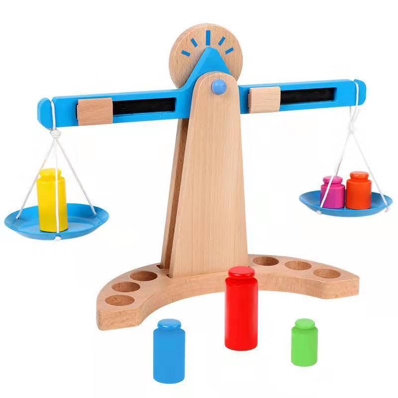 Wooden Montessori Materials Scales Timber Set