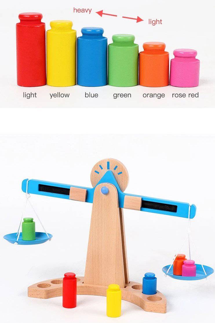 Wooden Montessori Materials Scales Timber Set