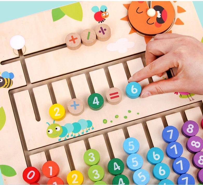 Wooden Montessori Mathematics Puzzle Toy