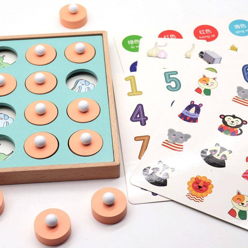 Wooden Montessori Memory Matching Game