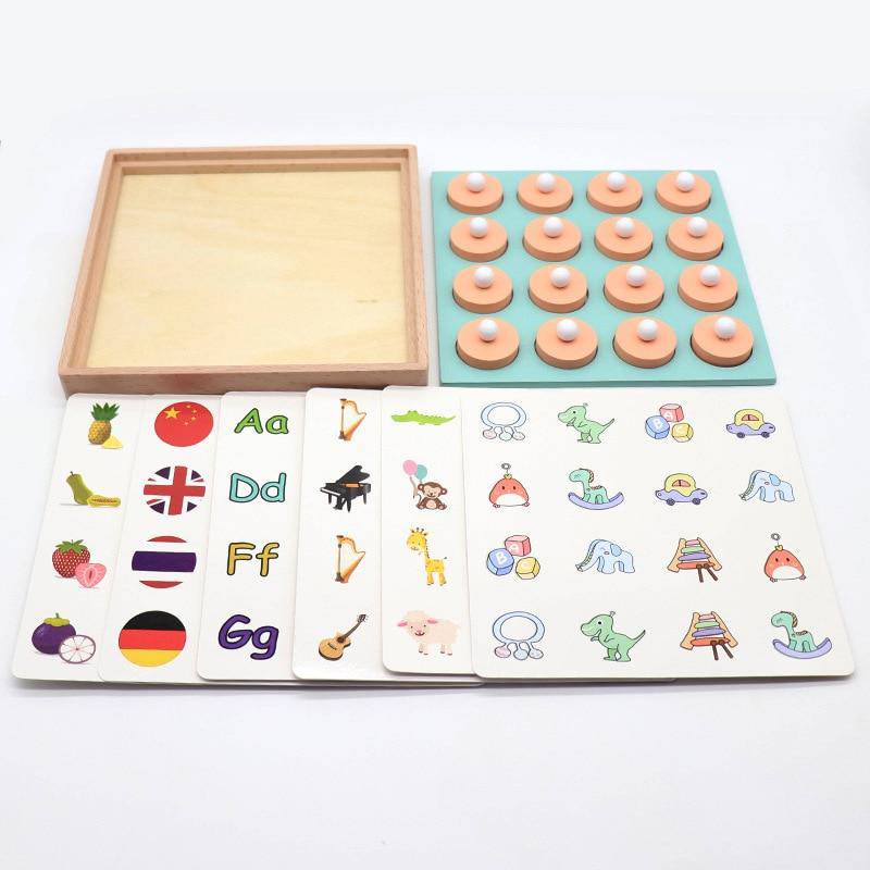 Wooden Montessori Memory Matching Game