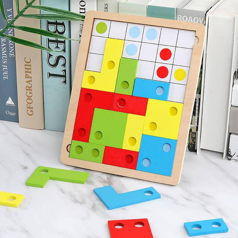Wooden Puzzle Toys for Logical Thinking  and Montessori Educational Learning