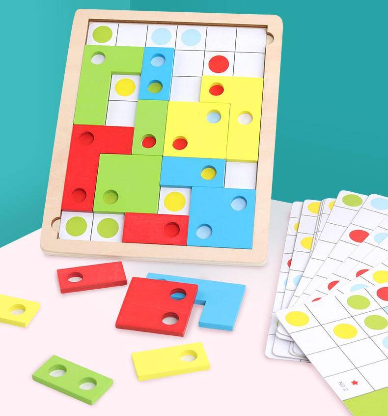 Wooden Puzzle Toys for Logical Thinking  and Montessori Educational Learning