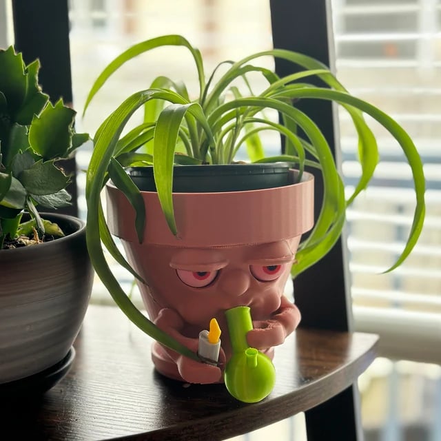 (❤️✨Last Day Promotion - 70%OFF) - Pot Smoking Pot planter for succulents or houseplants ripping a bong