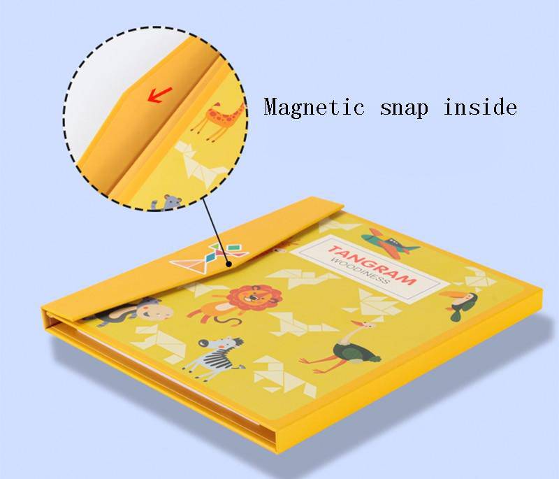 Wooden Colored Math Jigsaw Tangram Puzzle