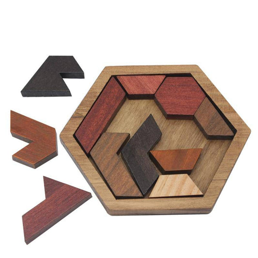 Wooden Geometric Tangram Puzzle Toy